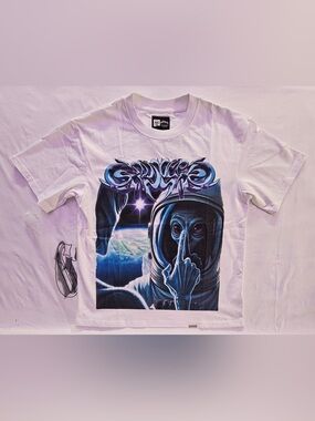Godspeed Graphic Alien Astronaut  Tee - White